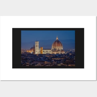 Duomo Cathedral in Florence at Night Posters and Art